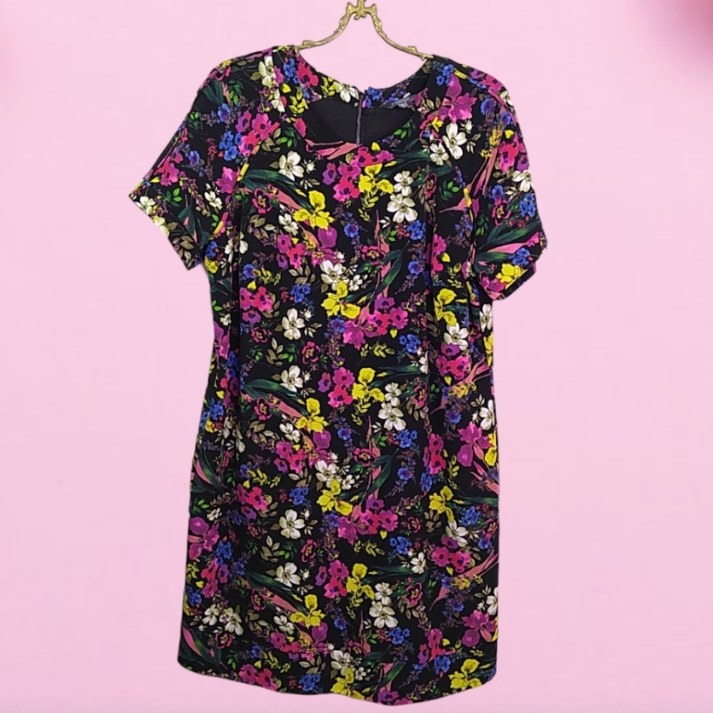 The Limited Collection black floral shift dress